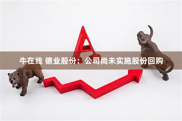 牛在线 德业股份：公司尚未实施股份回购