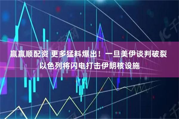 赢赢顺配资 更多猛料爆出！一旦美伊谈判破裂 以色列将闪电打击伊朗核设施