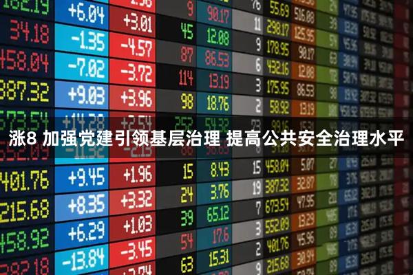 涨8 加强党建引领基层治理 提高公共安全治理水平